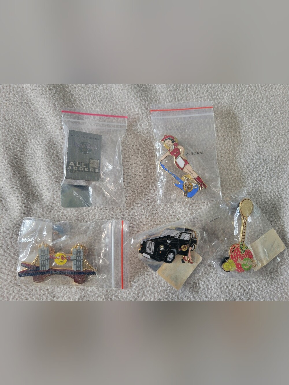 Hard Rock Cafe Pin Set - Multicolor Enamel Collectible-Vintage 2000s